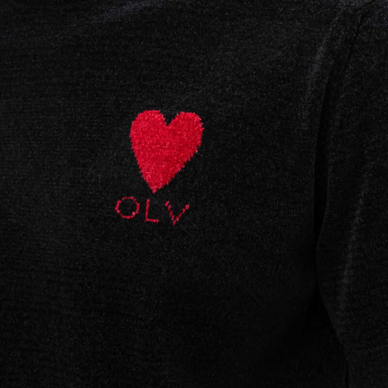 T-shirt męski dzianinowy LUV 2025 Czarny