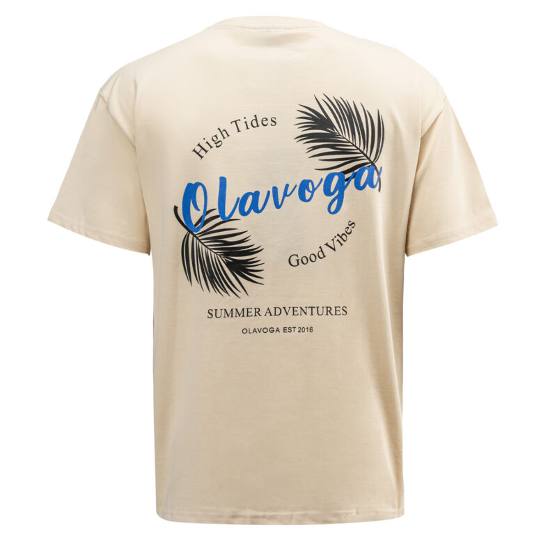 T-shirt męski PALM WAVE 2025 Beżowy