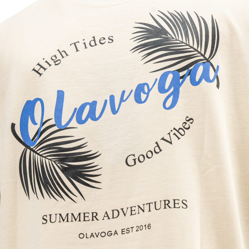 T-shirt męski PALM WAVE 2025 Beżowy