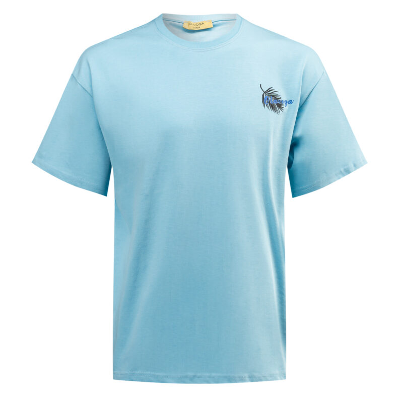 T-shirt męski PALM WAVE 2025 Niebieski