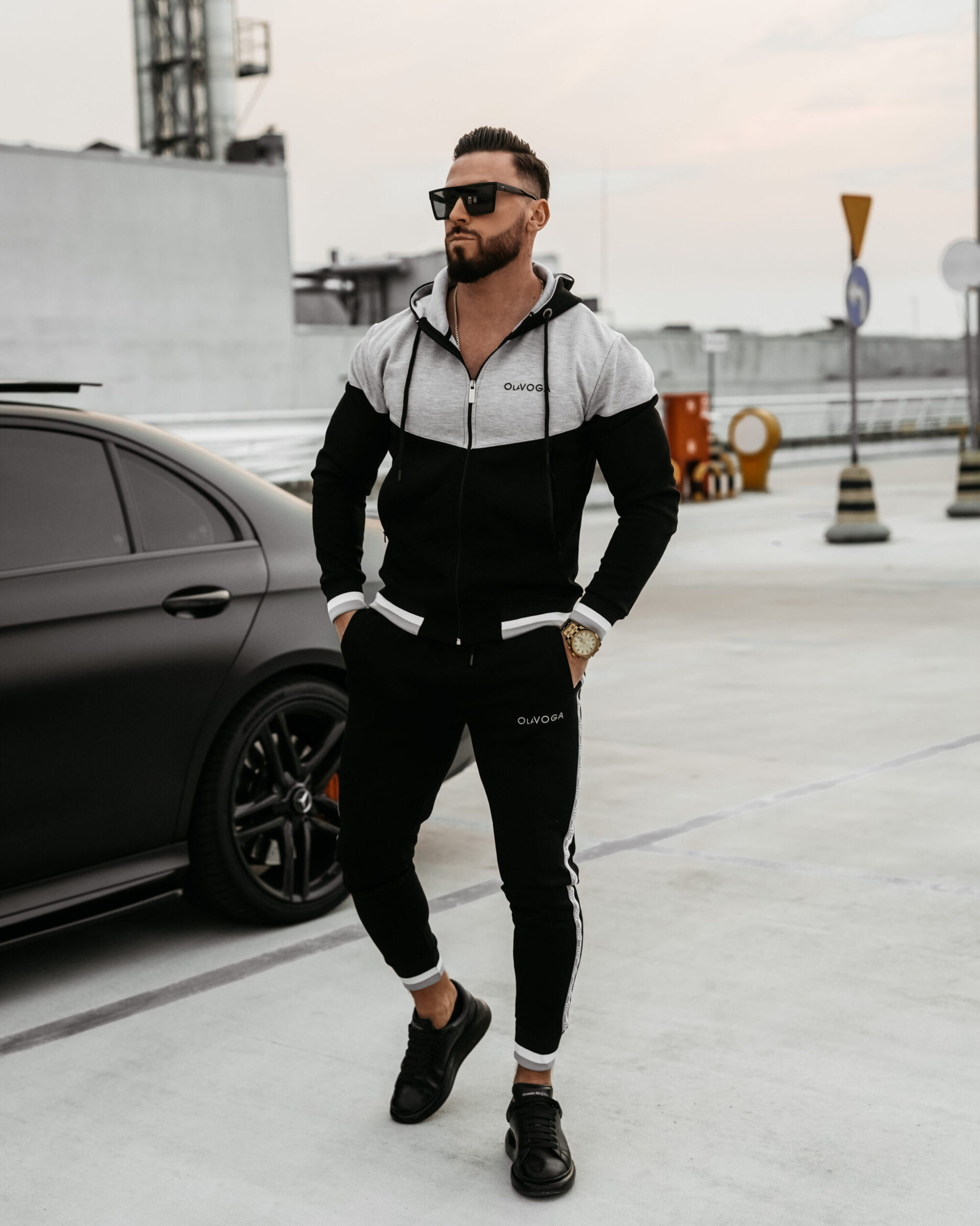 Komplet męski DUNES 2025 Czarno-Szary