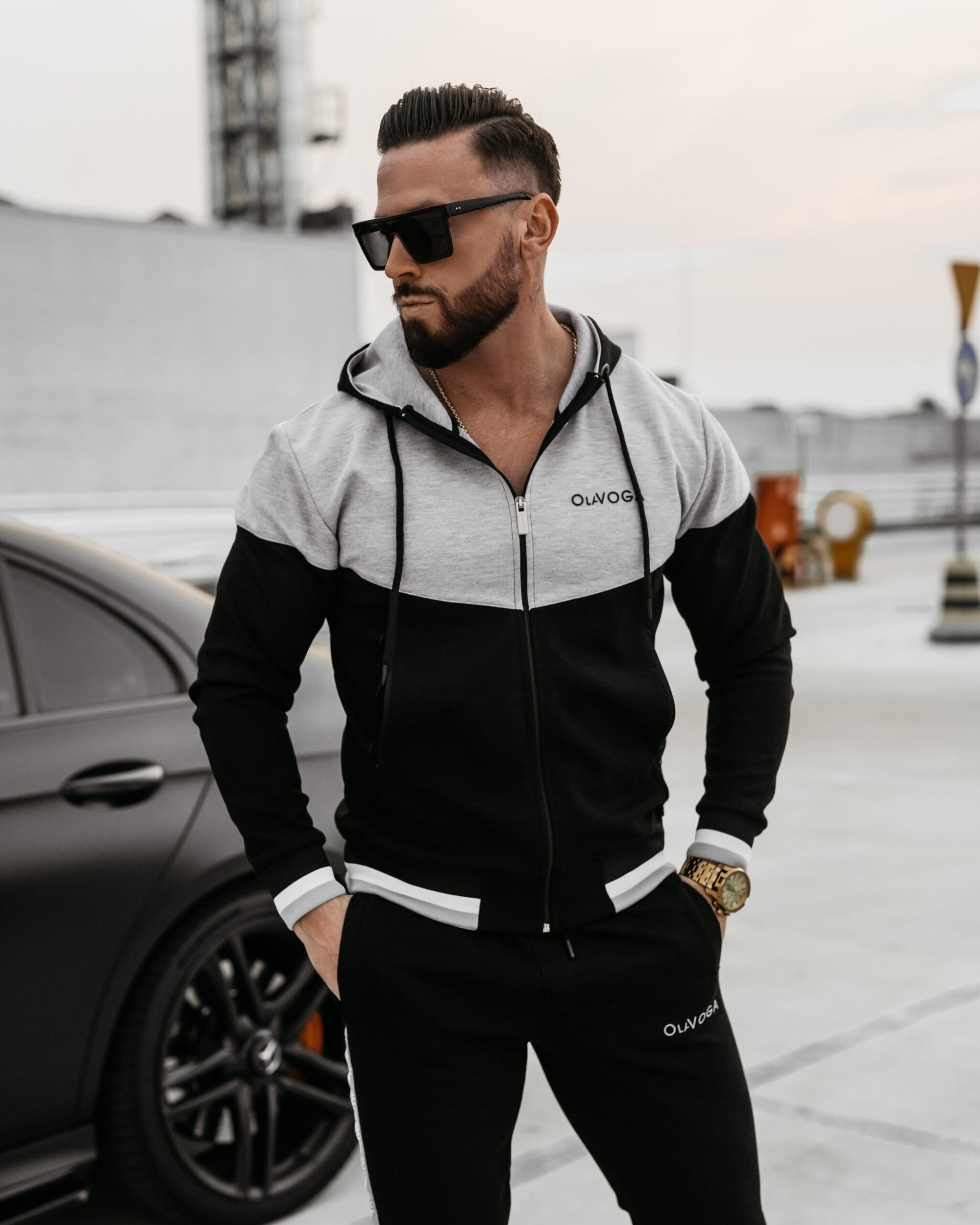 Komplet męski DUNES 2025 Czarno-Szary