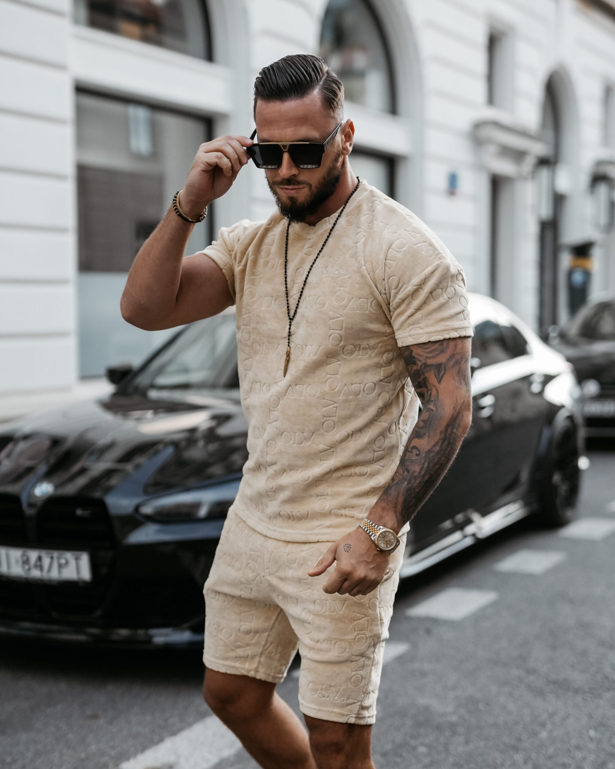 Komplet męski ETENI 2025 Jasno brązowy