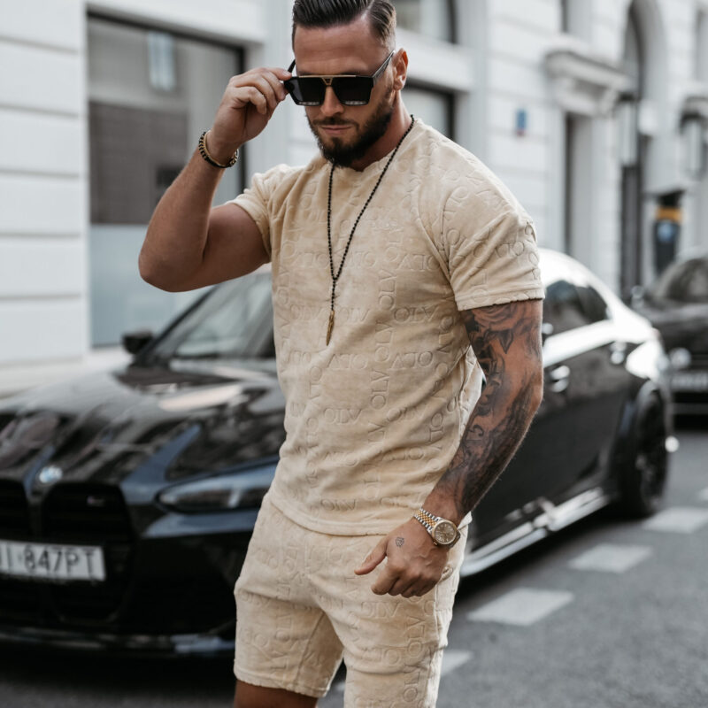 Komplet męski ETENI 2025 Jasno brązowy