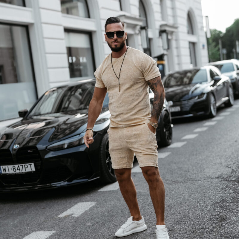 Komplet męski ETENI 2025 Jasno brązowy