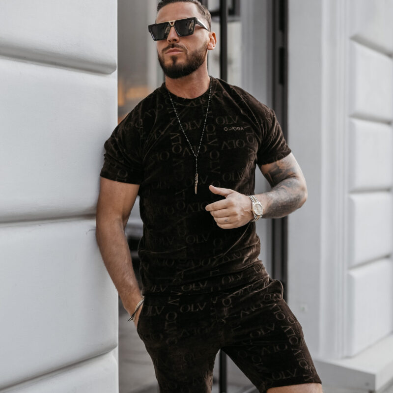 Komplet męski ETENI 2025 Ciemno brązowy