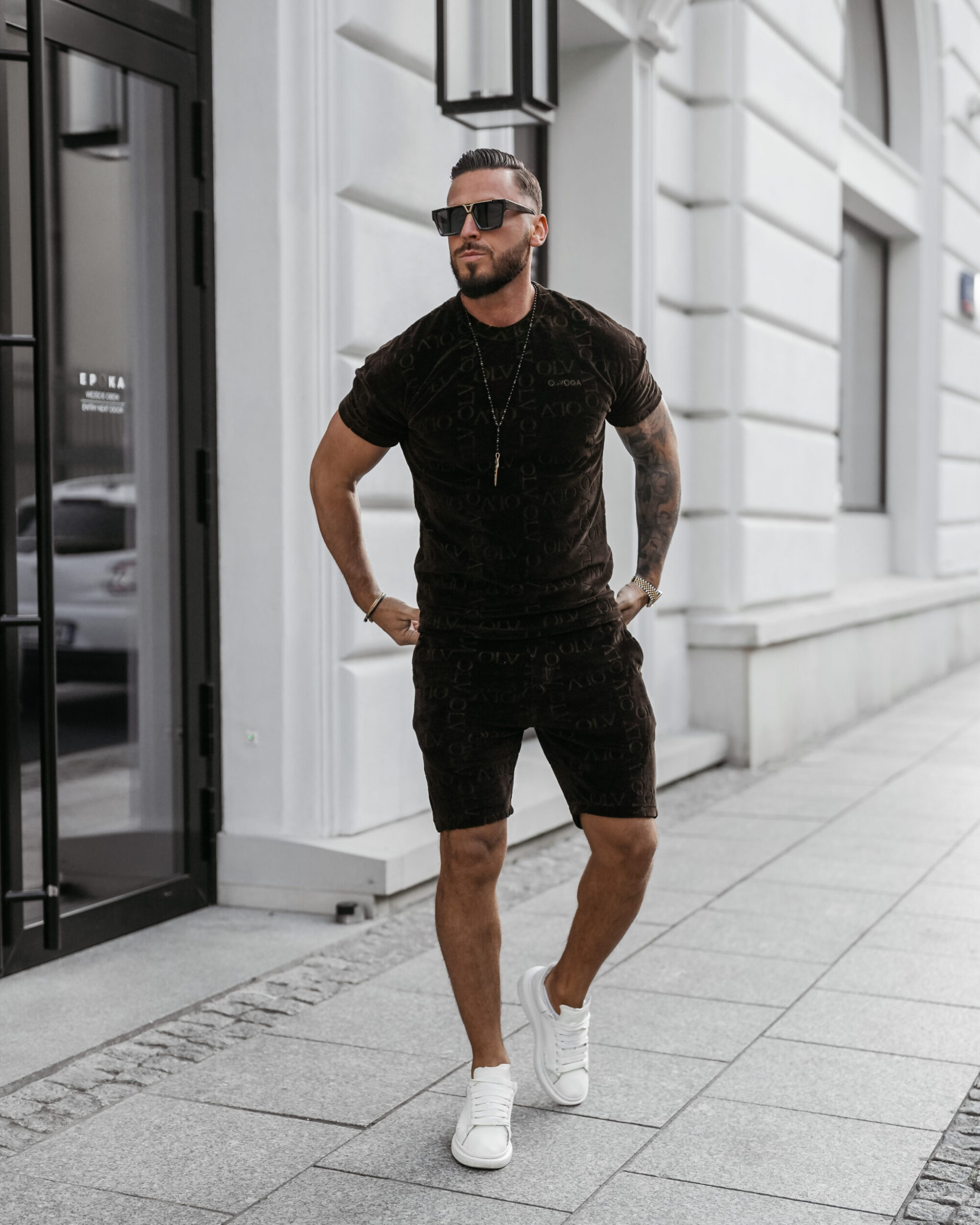 Komplet męski ETENI 2025 Ciemno brązowy