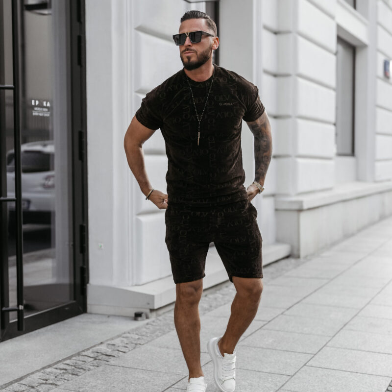 Komplet męski ETENI 2025 Ciemno brązowy