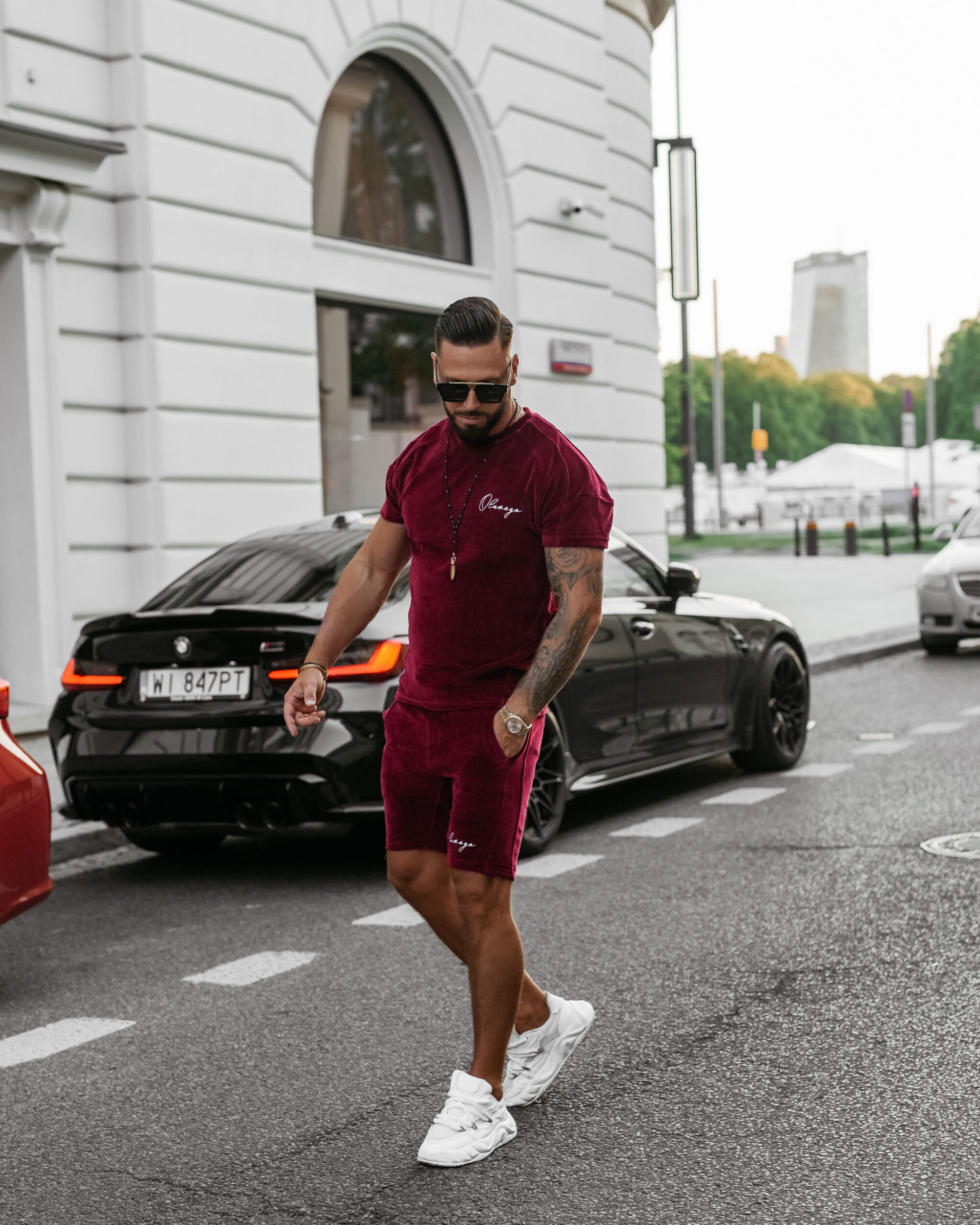 komplet NIGHT THREAD356 Komplet męski NIGHT THREAD 2025 Bordowy