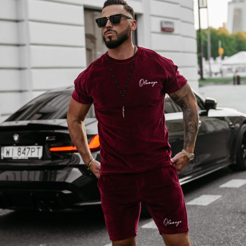 komplet NIGHT THREAD357 Komplet męski NIGHT THREAD 2025 Bordowy