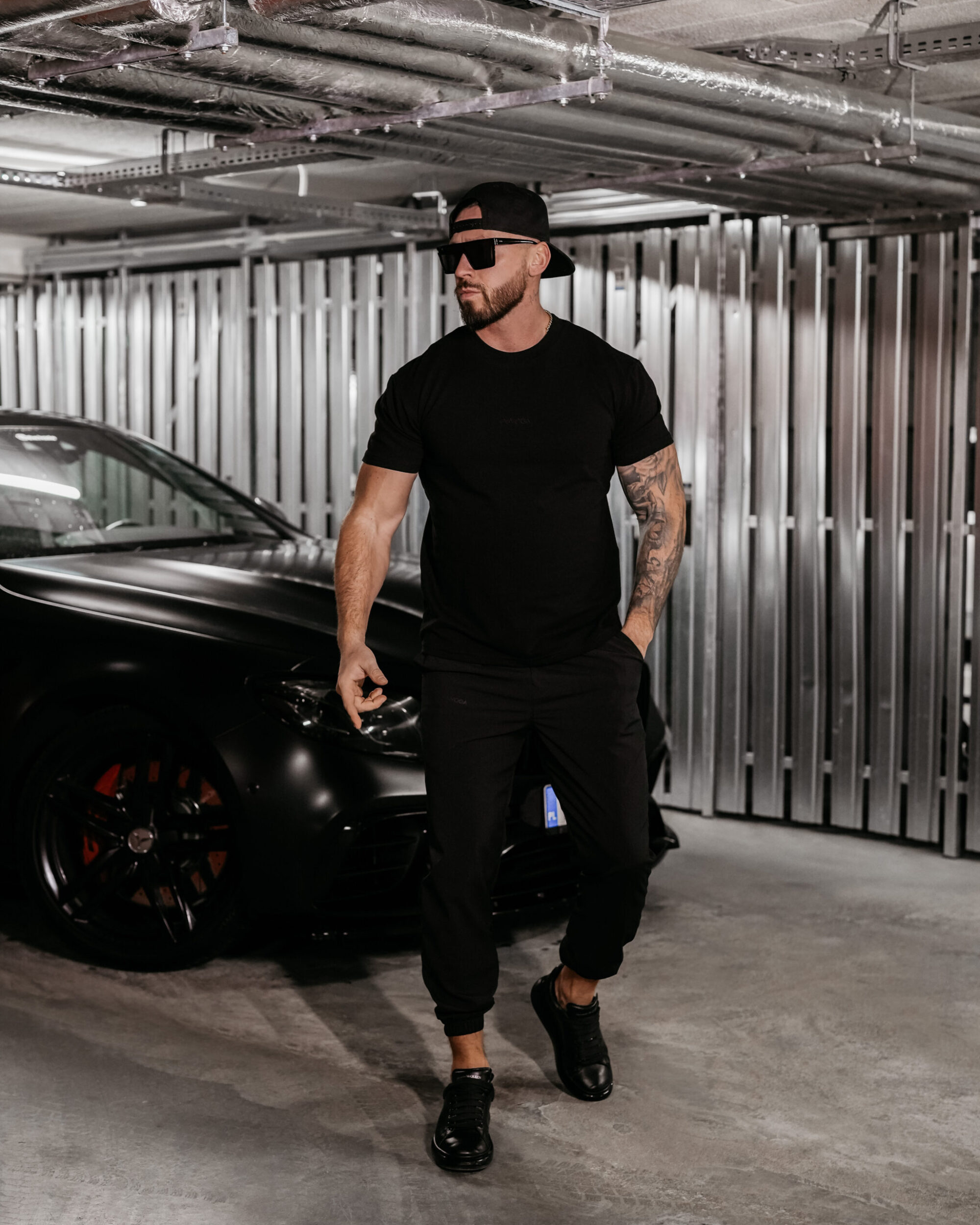 T-Shirt męski BERGO 2025 Czarny