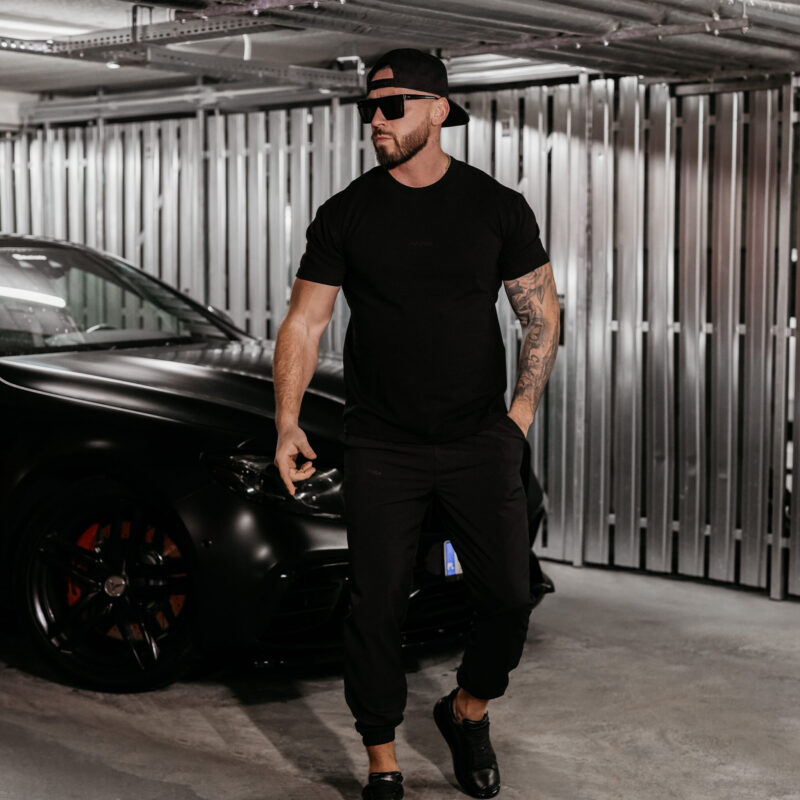 T-Shirt męski BERGO 2025 Czarny