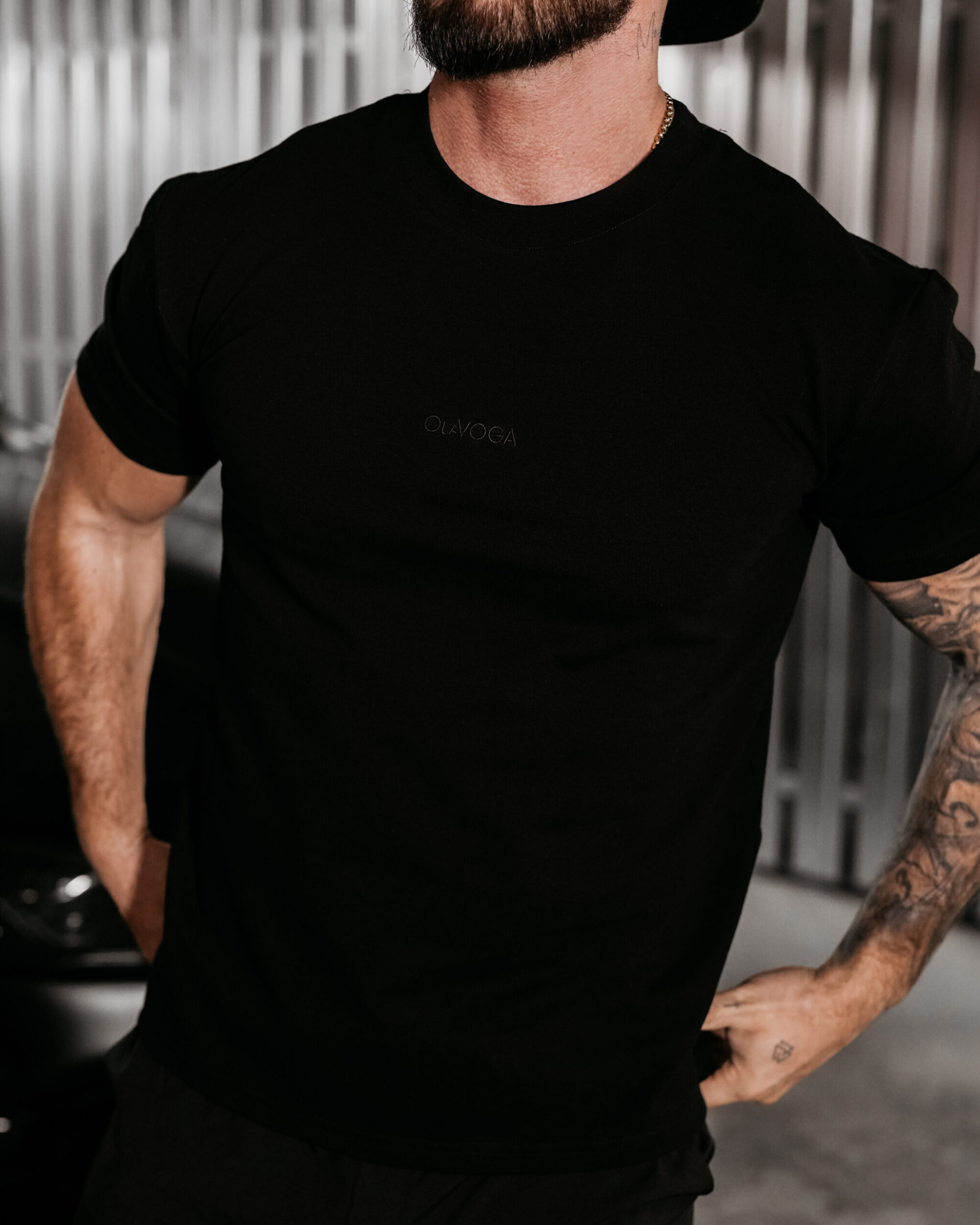 T-Shirt męski BERGO 2025 Czarny