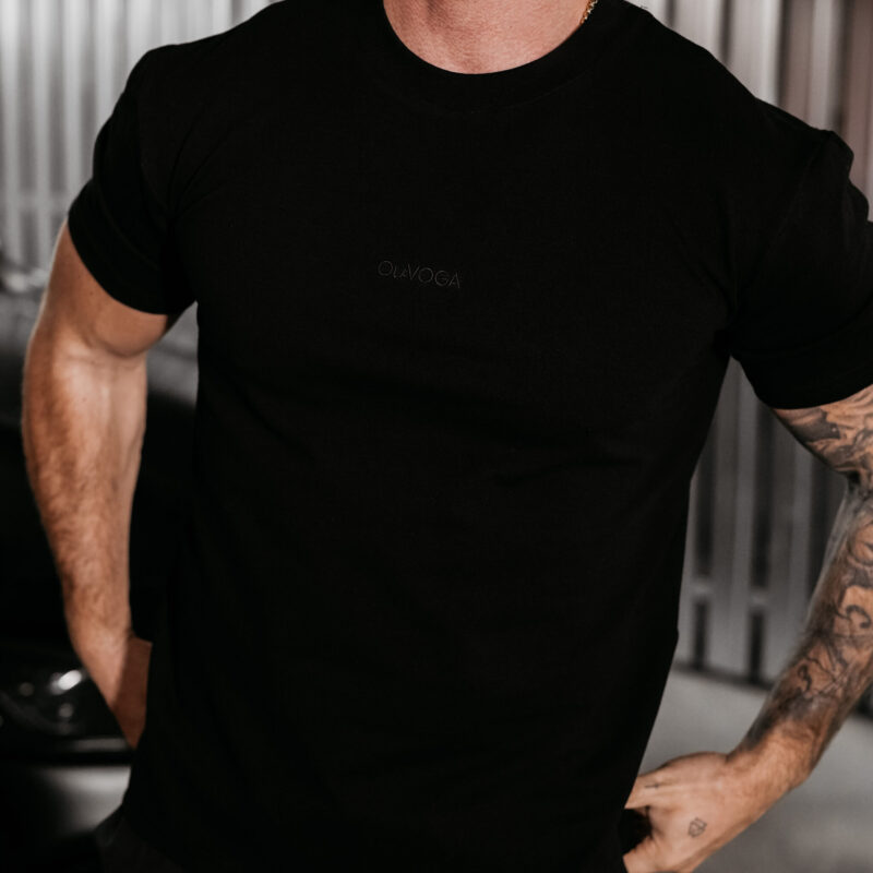 T-Shirt męski BERGO 2025 Czarny