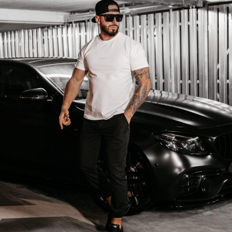 T-Shirt męski BERGO 2025 Ecru