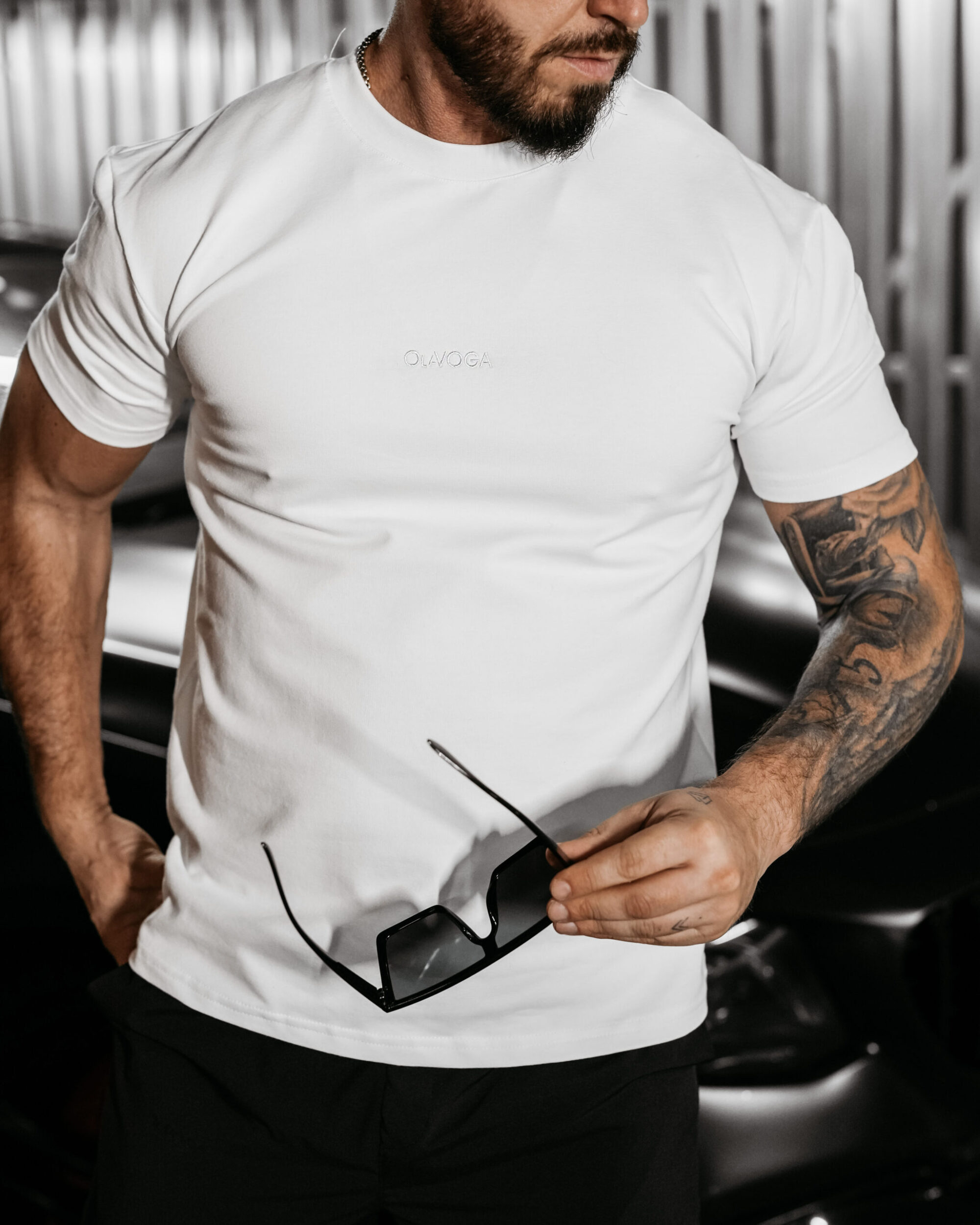 T-Shirt męski BERGO 2025 Ecru