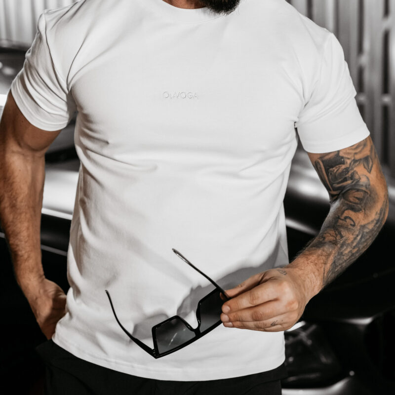 T-Shirt męski BERGO 2025 Ecru