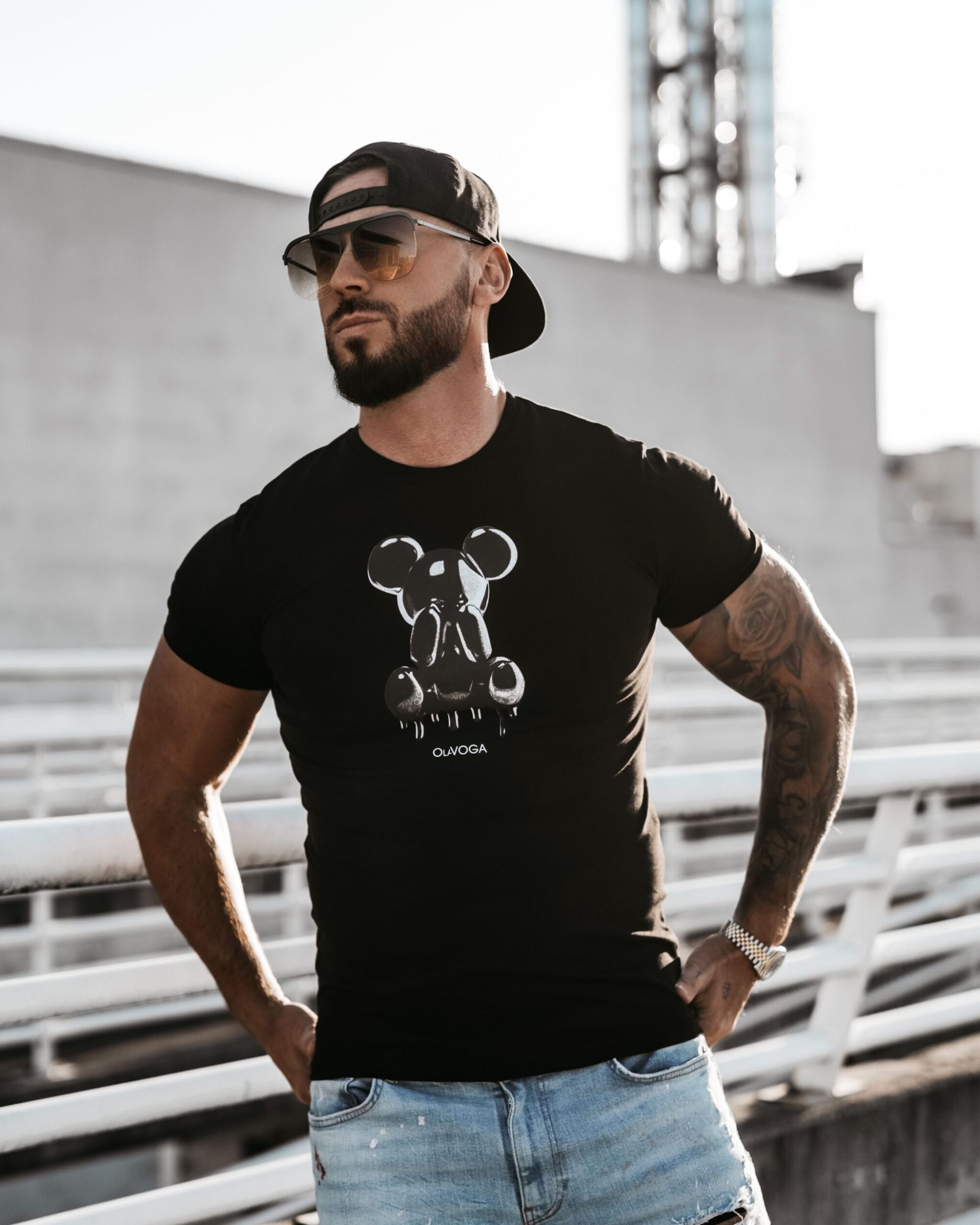 T-Shirt męski CAVE 2025 Czarny