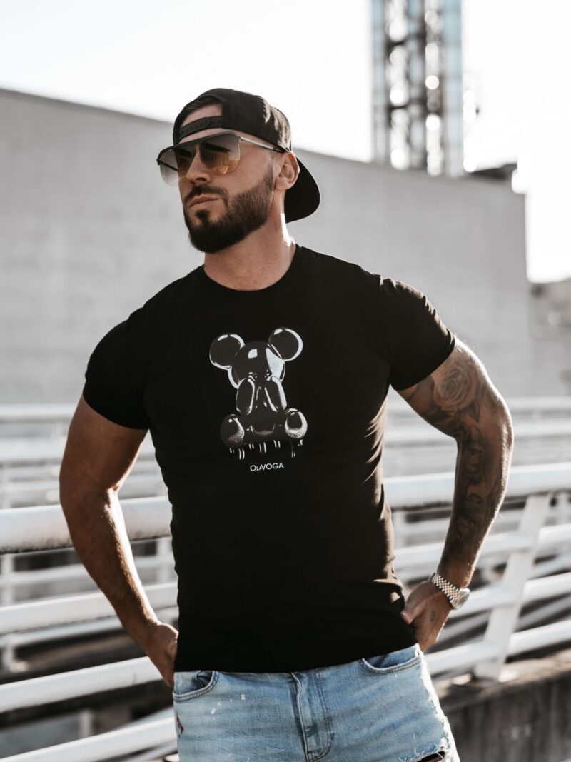 T-Shirt męski CAVE 2025 Czarny