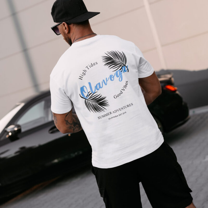 T-shirt męski PALM WAVE 2025 Ecru