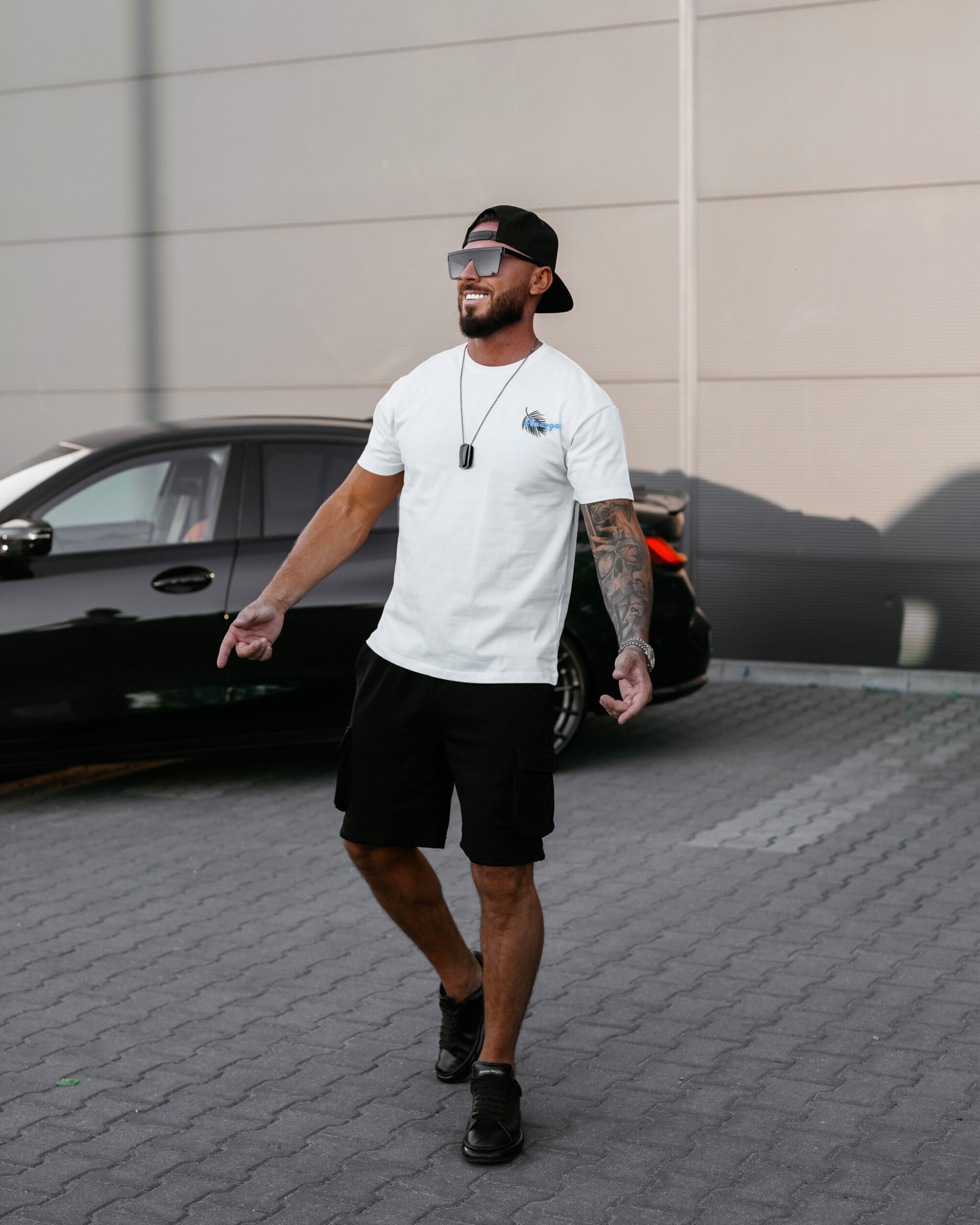 T-shirt męski PALM WAVE 2025 Ecru