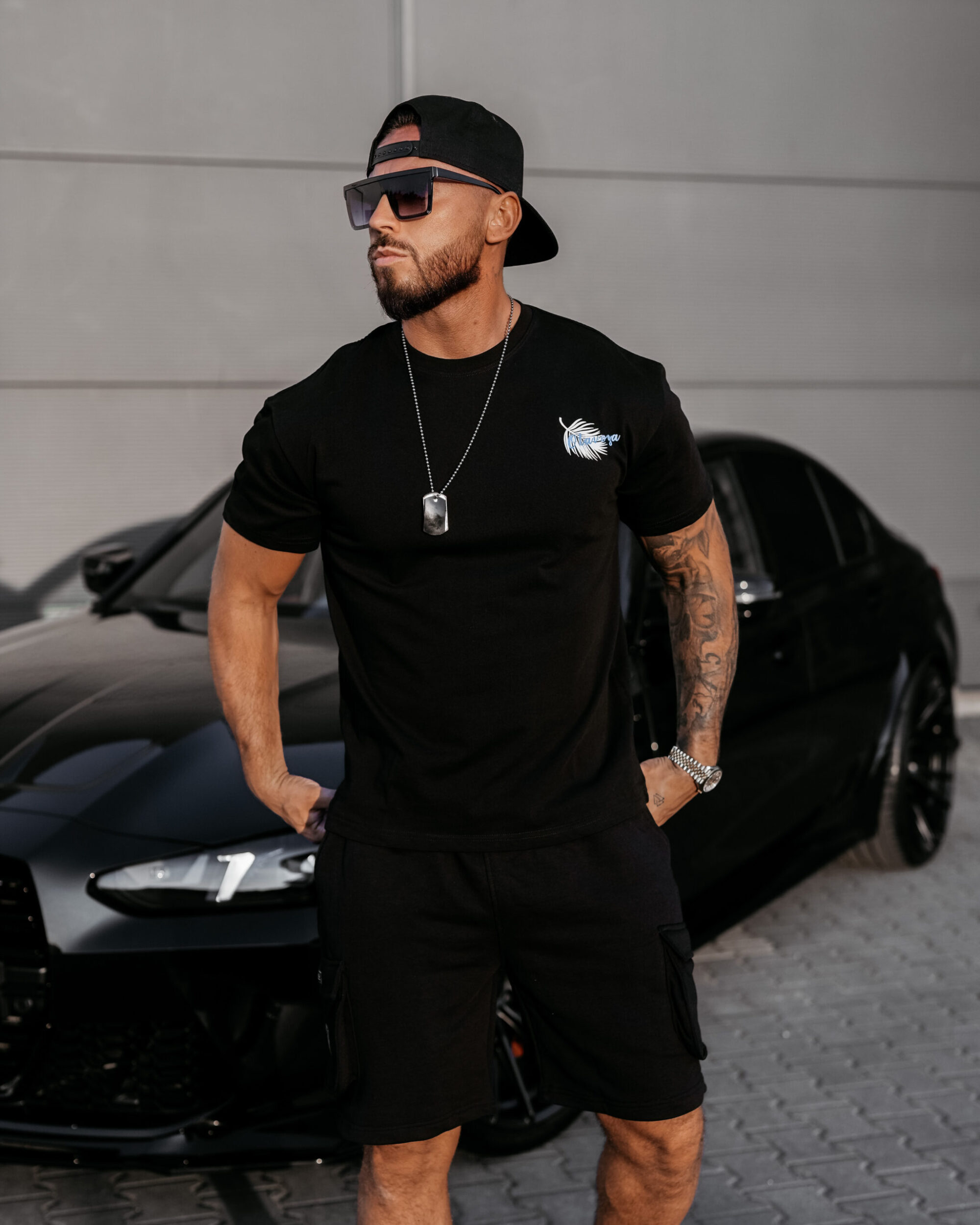 T-shirt męski PALM WAVE 2025 Czarny