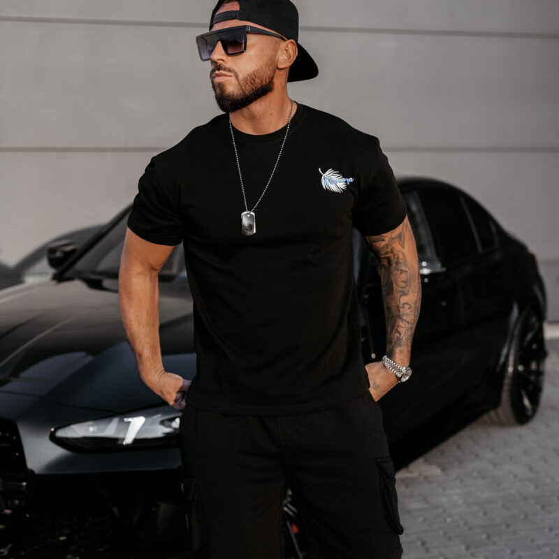 T-shirt męski PALM WAVE 2025 Czarny