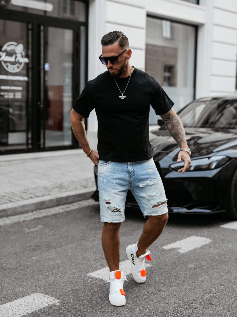 T-Shirt męski SHADOW LUXE  2025 Czarny