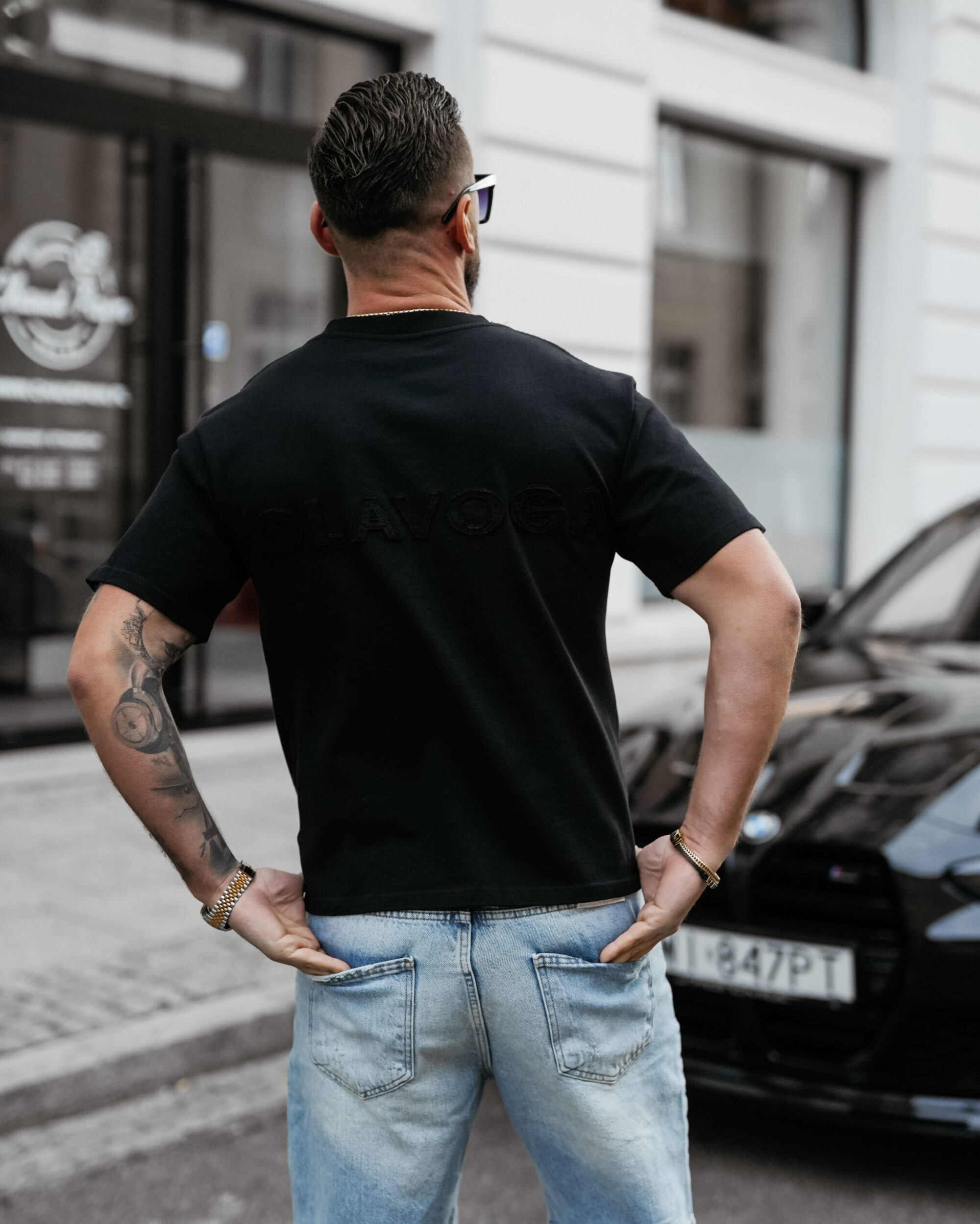 T-Shirt męski SHADOW LUXE  2025 Czarny