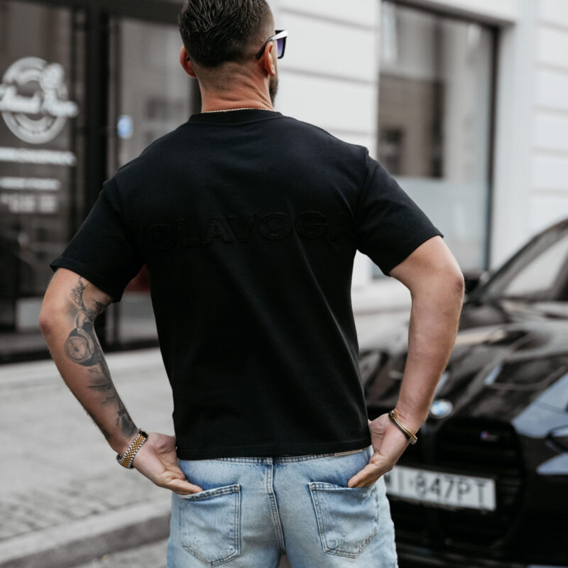 T-Shirt męski SHADOW LUXE  2025 Czarny