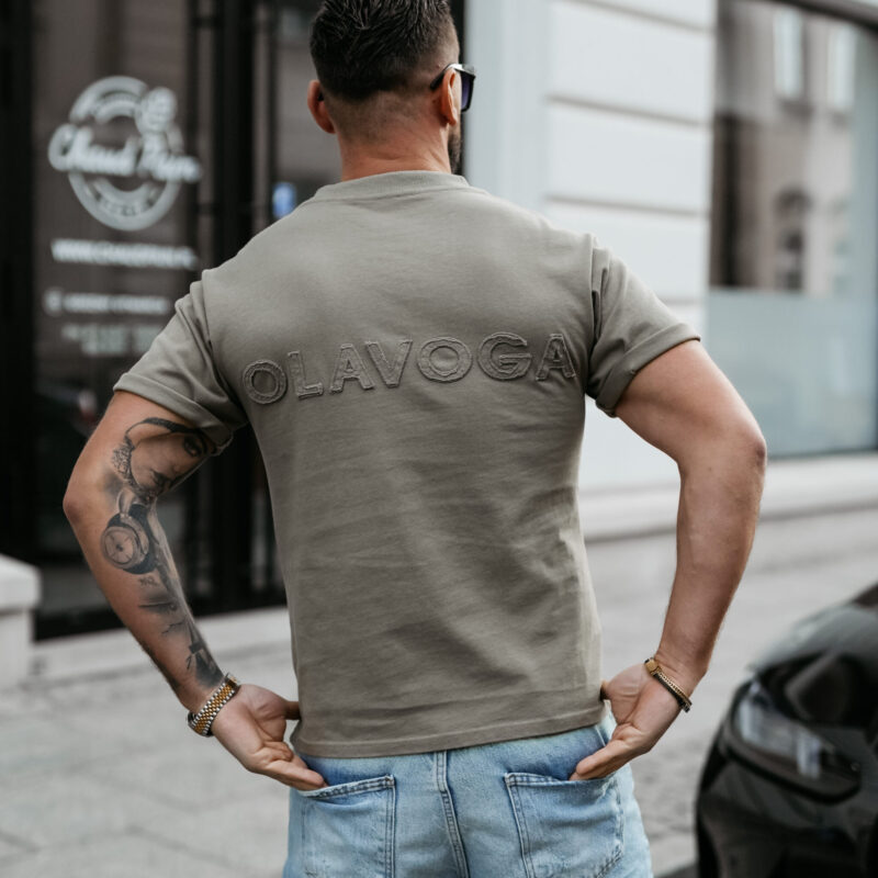 T-Shirt męski SHADOW LUXE  2025 Khaki