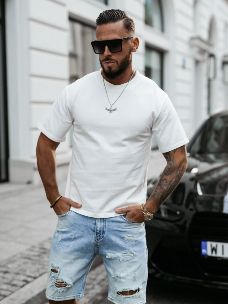 T-Shirt męski SHADOW LUXE  2025 Ecru