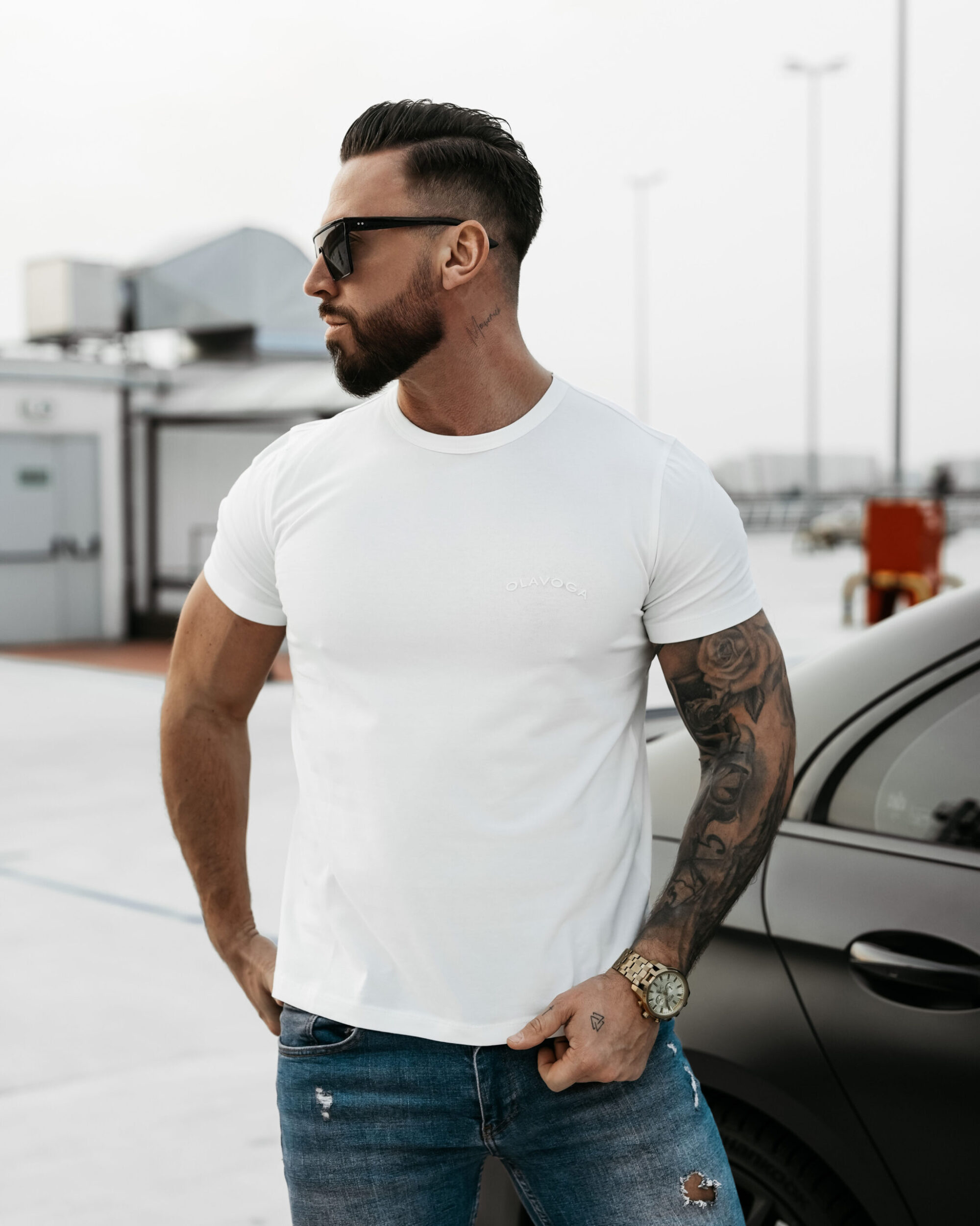 T-Shirt męski SWEET PEONY 2025 Ecru