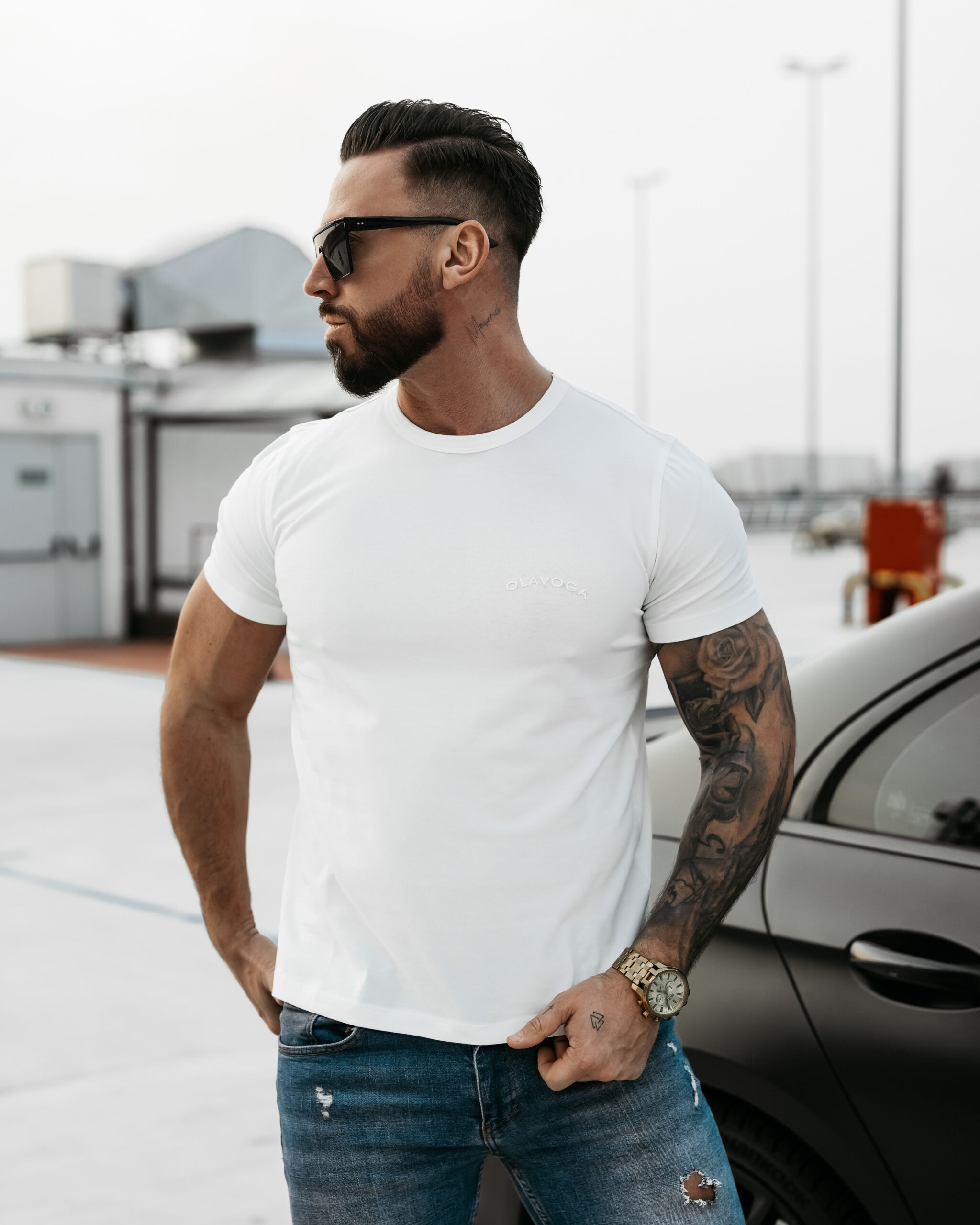 T-Shirt męski SWEET PEONY 2025 Ecru