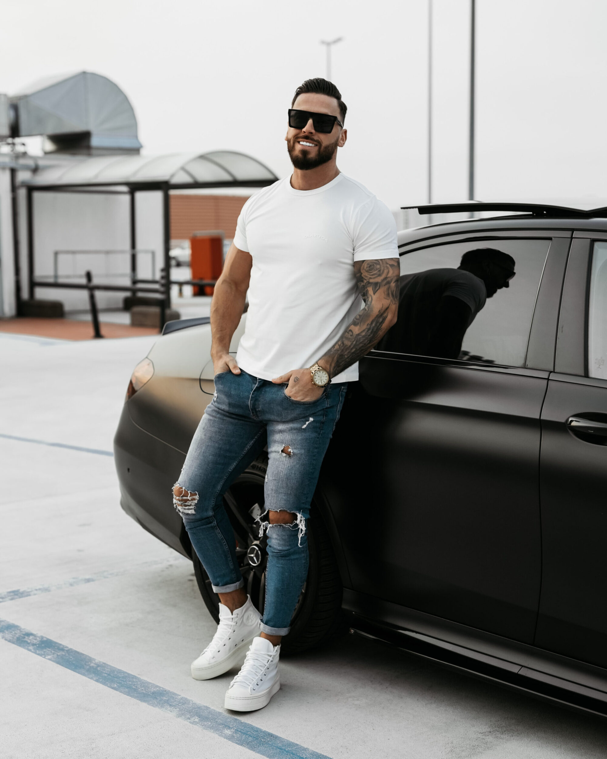 T-Shirt męski SWEET PEONY 2025 Ecru