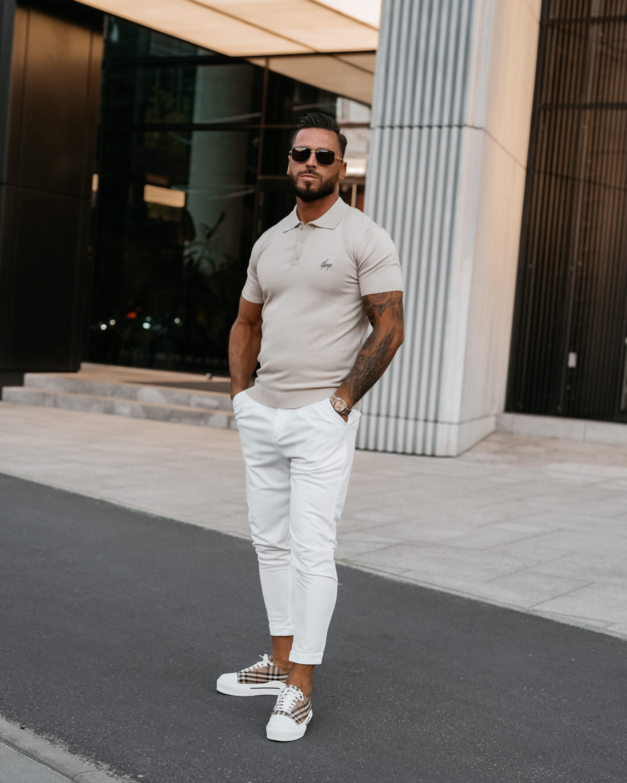 Spodnie męskie ARIALIERY 2025 Ecru