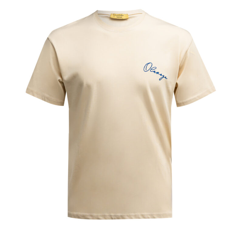 BLUE HARMONY beż T-shirt męski BLUE HARMONY 2025 Beżowy