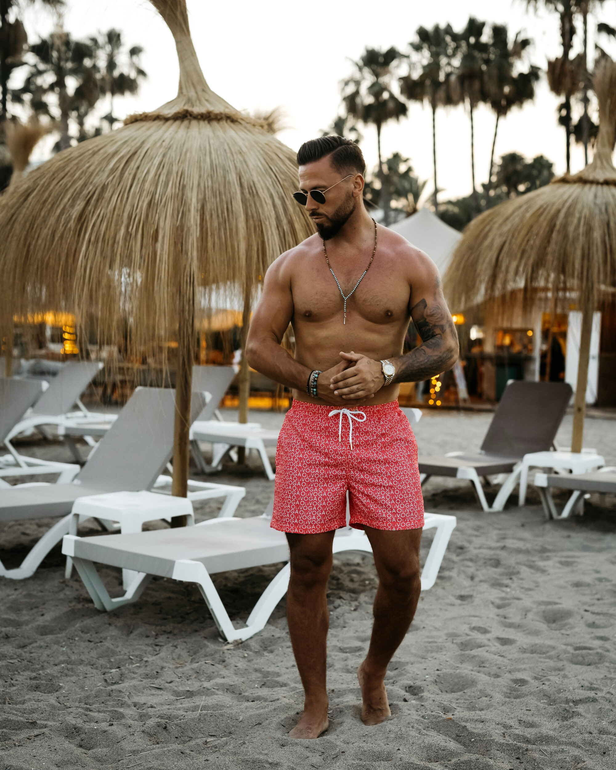 Kąpielówki męskie COOLER 2025 Neon Pomarańcz