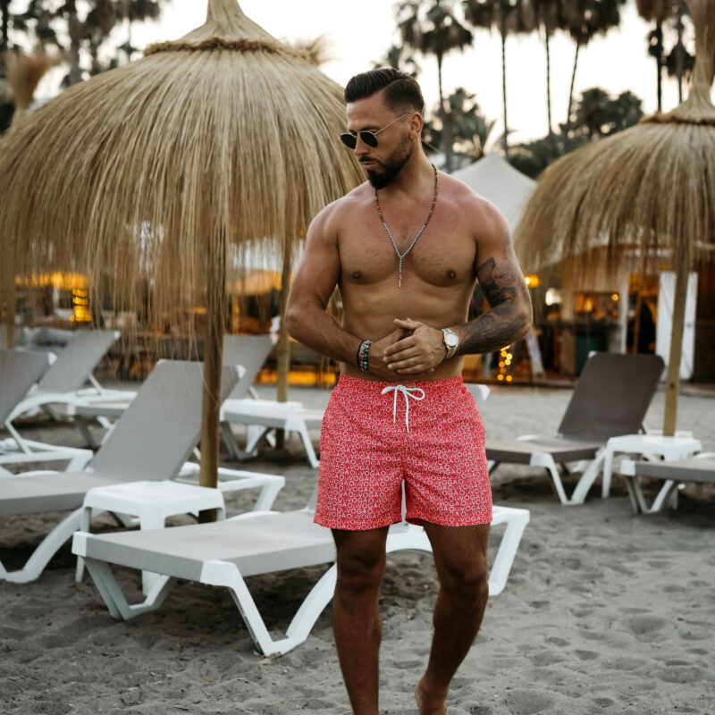 Kąpielówki męskie COOLER 2025 Neon Pomarańcz