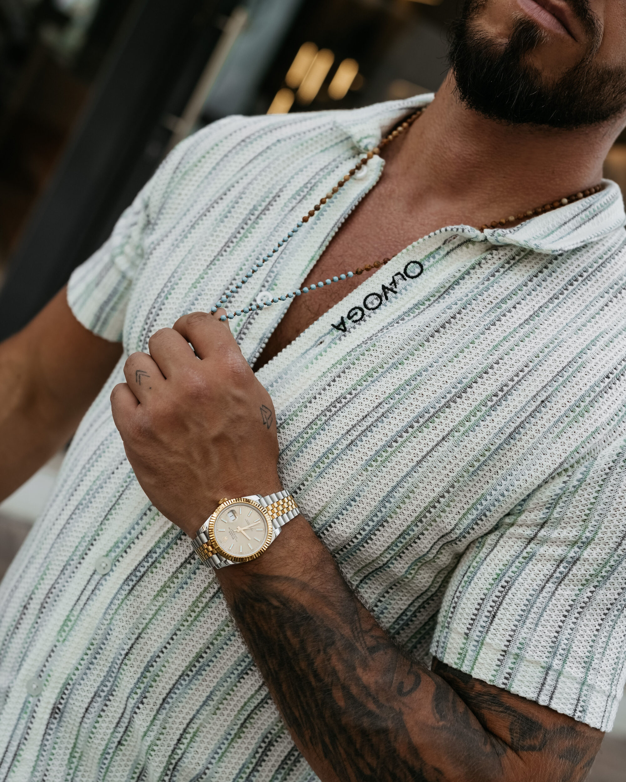 Koszula męska PORDE 2025 Zielona