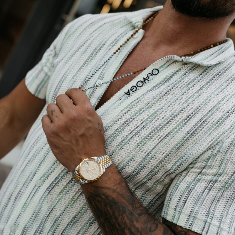 Koszula męska PORDE 2025 Zielona