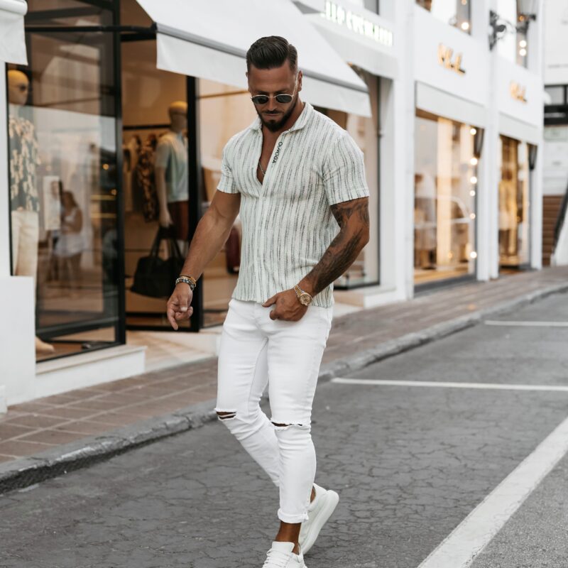 Koszula męska PORDE 2025 Zielona