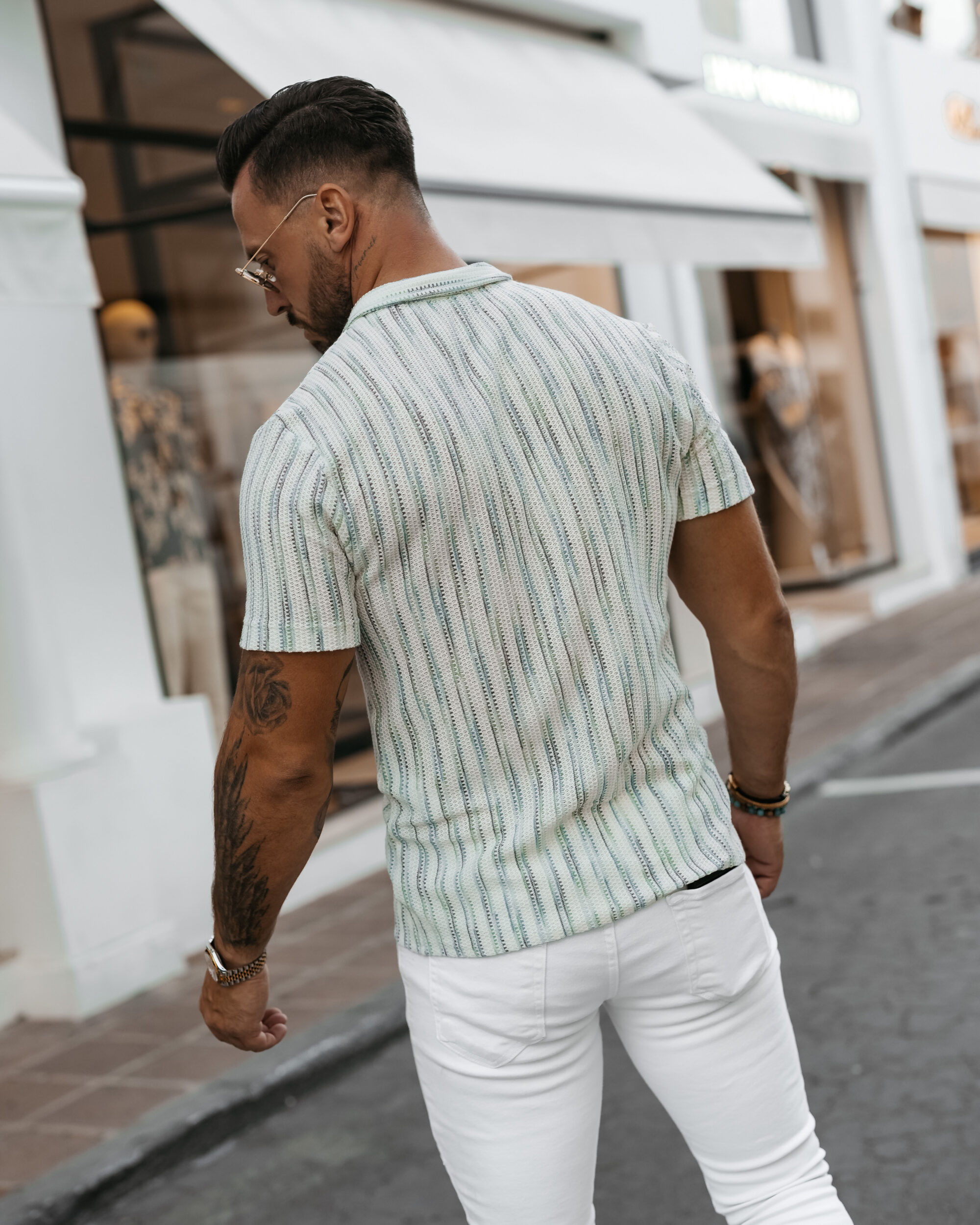 Koszula męska PORDE 2025 Zielona