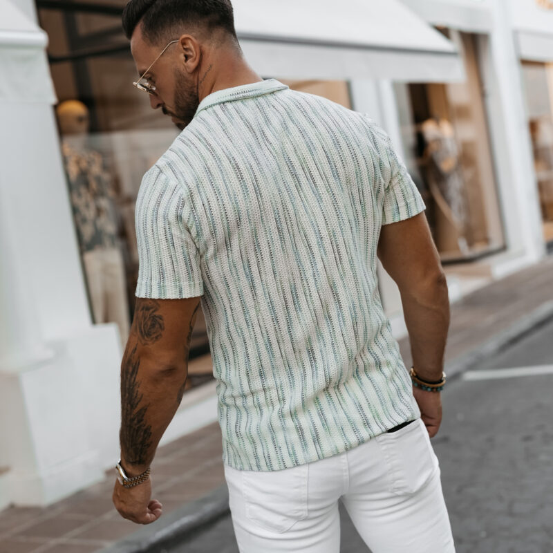 Koszula męska PORDE 2025 Zielona