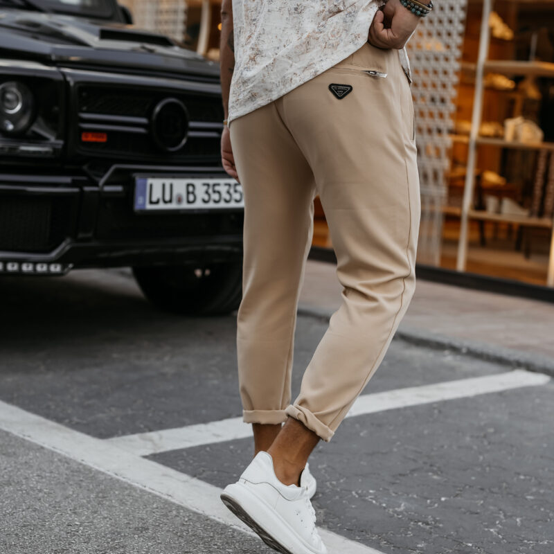 spodnie WESTON 655 Spodnie męskie WESTON 2025 Beżowe