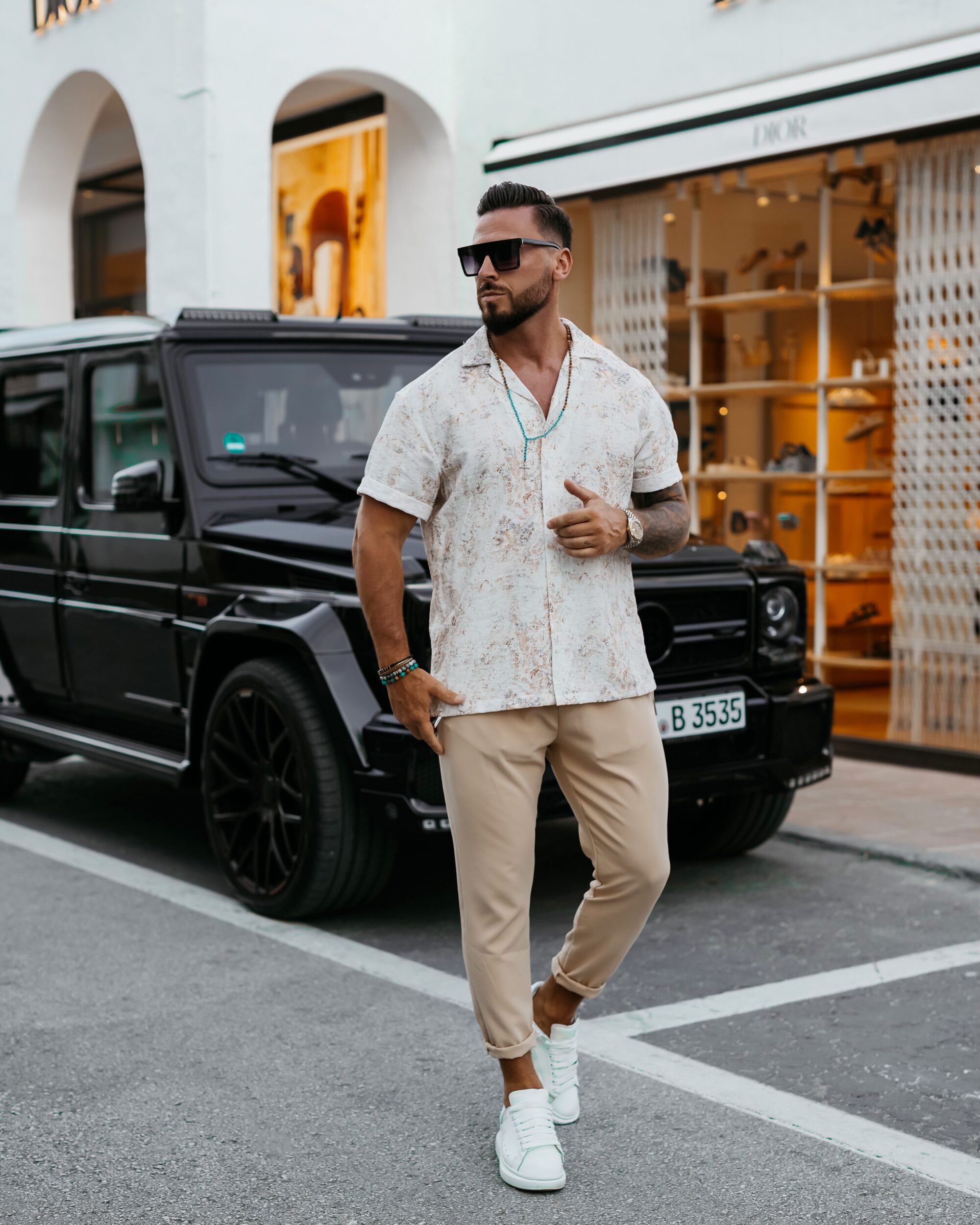 spodnie WESTON 656 Spodnie męskie WESTON 2025 Beżowe