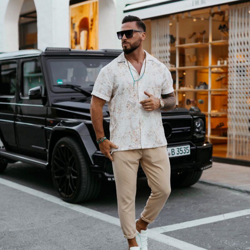 spodnie WESTON 656 Spodnie męskie WESTON 2025 Beżowe