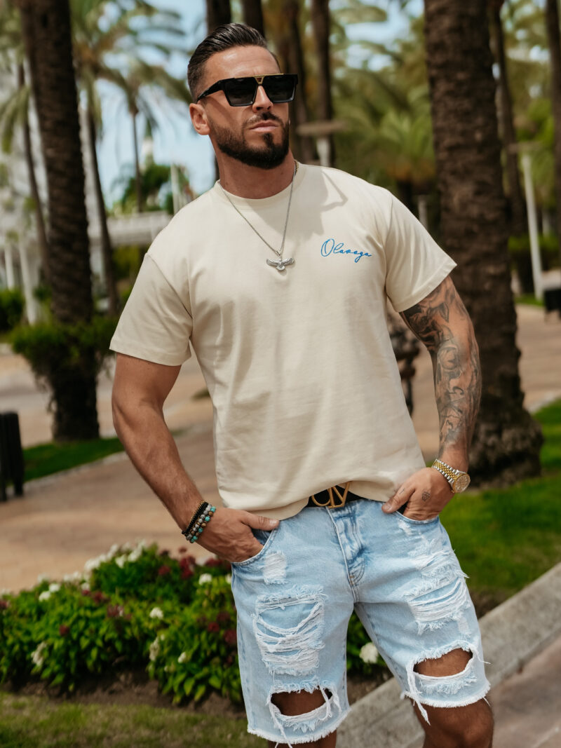 T-shirt męski BLUE HARMONY 2025 Beżowy