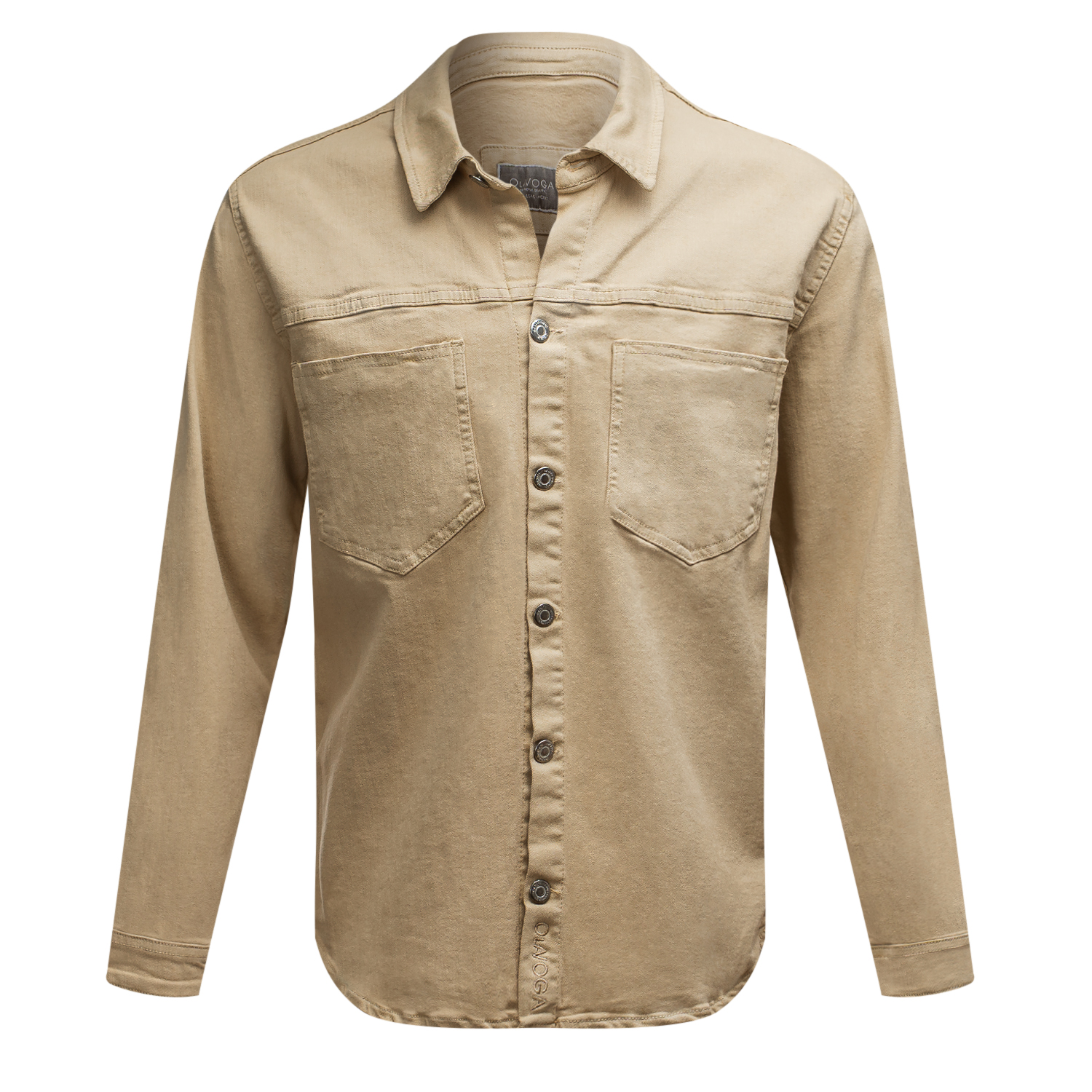 Koszula męska GIACCA 2025 Ciemny Beż