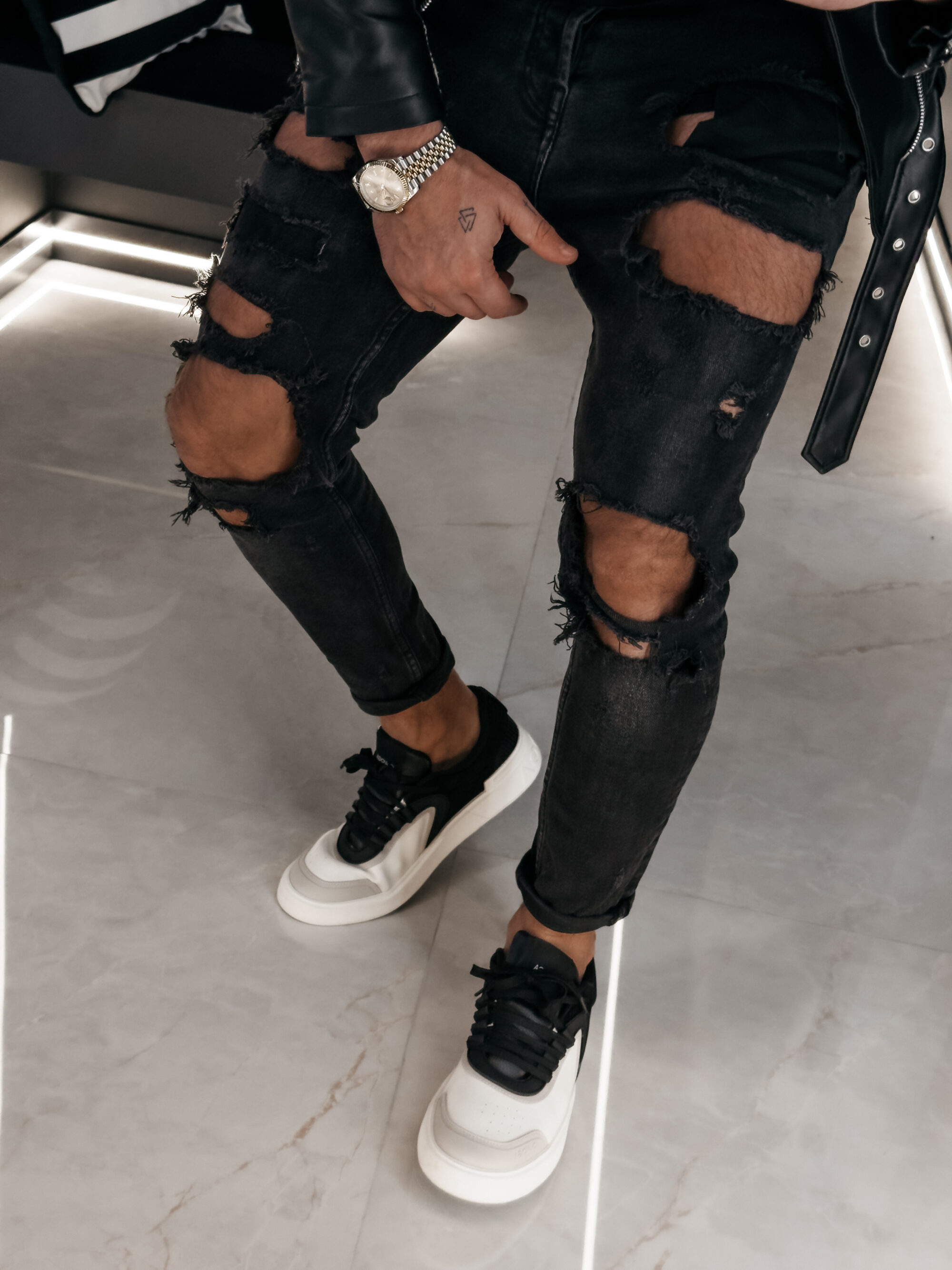 Buty męskie JANK 2026 Black + Grey